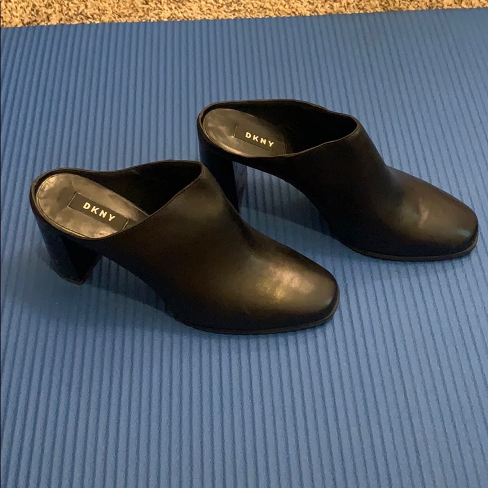 Donna Karan heeled mules